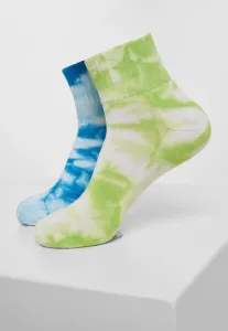 Urban Classics Tie Dye Socks Short 2-Pack green/blue - Size:35–38