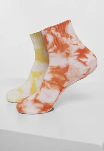 Urban Classics Tie Dye Socks Short 2-Pack orange/yellow - Size:43–46