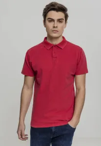Urban Classics Garment Dye Pique Poloshirt red - Size:M