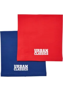 Urban Classics Logo Tube Scarf Kids 2-Pack blue/red - Size:UNI