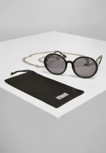 Urban Classics Sunglasses Cannes with Chain black - One Size