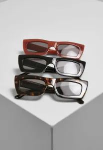 Urban Classics Sunglasses Sanremo 3-Pack black/red/amber - One Size