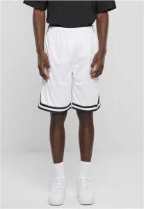 Urban Classics Stripes Mesh Shorts white/black/white - Size:L