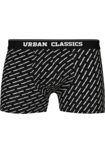 Urban Classics Boxer Shorts 5-Pack bur/dkblu+wht/blk+wht+aop+blk - Size:3XL