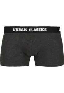 Urban Classics Men Boxer Shorts Double Pack black/charcoal - Size:3XL