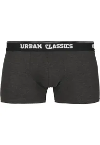 Urban Classics Men Boxer Shorts Double Pack black/charcoal - Size:S