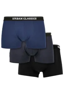 Urban Classics Organic Boxer Shorts 3-Pack darkblue+navy+black - Size:S