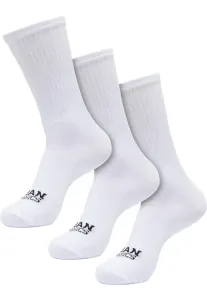 Urban Classics Simple Flat Knit Socks 3-Pack white - Size:39–42