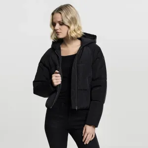 Urban Classics Ladies Hooded Oversized Puffer Jacket black - Size:S