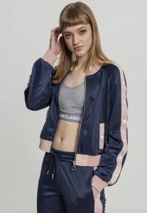 Urban Classics Ladies Button Up Track Jacket navy/lightrose/white - Size:M