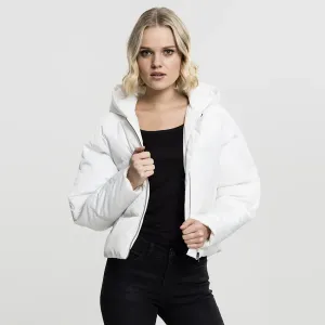 Urban Classics Ladies Hooded Oversized Puffer Jacket offwhite - Size:S