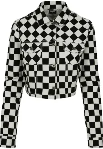 Urban Classics Ladies Short Check Twill Jacket chess - Size:L