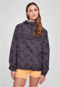 Urban Classics Ladies AOP Pullover Jacket blackflower - Size:XS