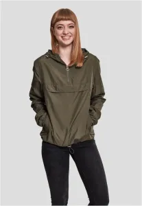Urban Classics Ladies Basic Pull Over Jacket dark olive - Size:XL