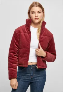 Urban Classics Ladies Corduroy Puffer Jacket burgundy - Size:4XL