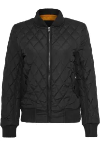 Urban Classics Ladies Diamond Quilt Nylon Jacket black - Size:XS