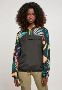 Urban Classics Ladies Mixed Pull Over Jacket blackfruity - Size:XL