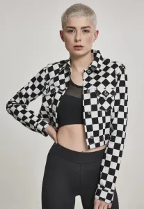 Urban Classics Ladies Short Check Twill Jacket chess - Size:XS