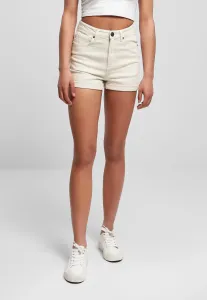 Urban Classics Ladies 5 Pocket Shorts whitesand - Size:27
