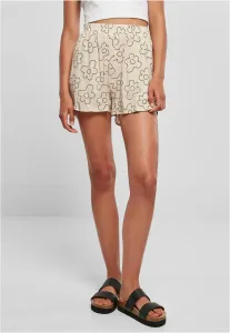 Urban Classics Ladies AOP Viscose Resort Shorts softseagrassflower - Size:XL