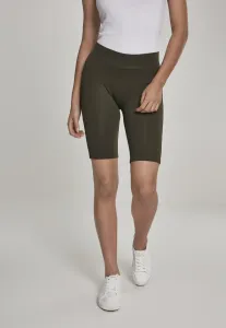 Urban Classics Ladies Cycle Shorts dark olive - Size:XS