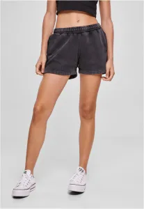 Urban Classics Ladies Stone Washed Shorts black - Size:XXL