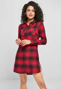 Urban Classics Ladies Check Shirt Dress darkblue/red - Size:L