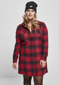 Urban Classics Ladies Check Shirt Dress darkblue/red - Size:S
