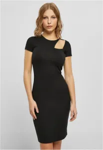 Urban Classics Ladies Cut Out Dress black - Size:M #5169234