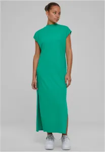 Urban Classics Ladies Long Extended Shoulder Dress ferngreen - Size:L