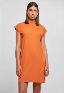 Urban Classics Ladies Turtle Extended Shoulder Dress vintageorange - Size:XXL