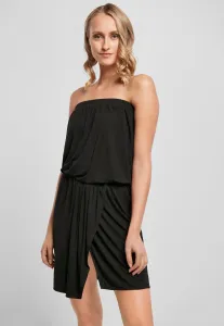 Urban Classics Ladies Viscose Short Bandeau Dress black - Size:M