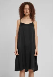 Urban Classics Ladies Viscose Satin Slip Dress black - Size:M