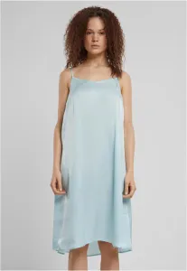 Urban Classics Ladies Viscose Satin Slip Dress oceanblue - Size:4XL
