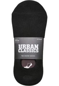 Urban Classics No Show Socks 10-Pack black - Size:35–38