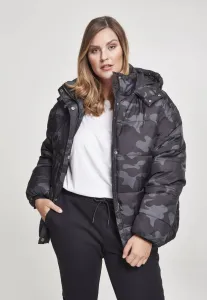 Urban Classics Ladies Boyfriend Camo Puffer Jacket darkcamo - Size:4XL