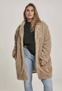 Urban Classics Ladies Oversized Sherpa Coat sand - Size:4XL