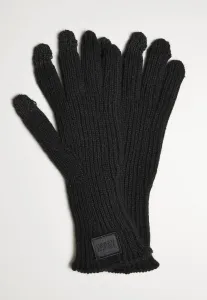 Urban Classics Knitted Wool Mix Smart Gloves black - Size:L/XL