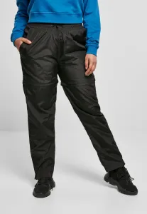 Urban Classics Ladies Shiny Crinkle Nylon Zip Pants black - 5XL