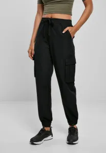Urban Classics Ladies Viscose Twill Cargo Pants black - 4XL