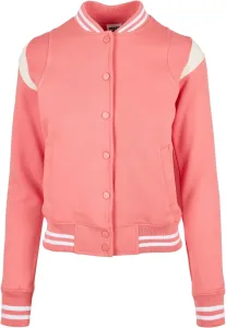 Urban Classics Ladies Inset College Sweat Jacket palepink/whitesand - 4XL