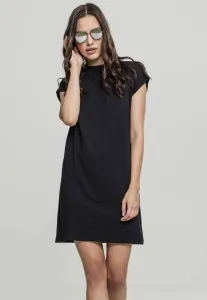 Urban Classics Ladies Turtel Extended Shoulder Dress black - Size:XXL