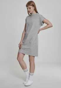 Urban Classics Ladies Turtel Extended Shoulder Dress grey - Size:3XL