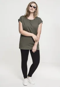Urban Classics Ladies Extended Shoulder Tee olive - Size:5XL