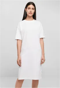Urban Classics Ladies Organic Oversized Slit Tee Dress white - Size:3XL