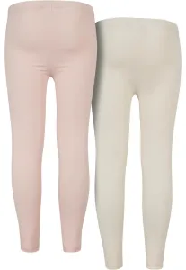 Urban Classics Girls Jersey Leggings 2-Pack pink/whitesand - 158/164