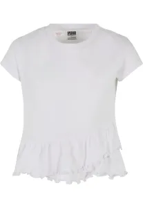 Girls' Organic T-Shirt Volant White #8452920