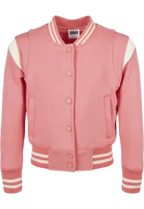 Urban Classics Girls Inset College Sweat Jacket palepink/whitesand - 122/128