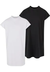 Turtle Extended Shoulder Dress for Girls - Black+White #9225902