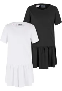 Valance Tee Dress for Girls - 2 Pack White+Black